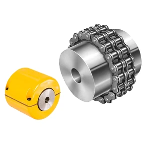 KC Flexible Steel Roller Chain Coupling With Steel Outer Case Shaft OEM Customizable