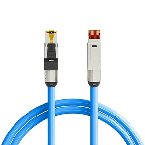 Linkwylan Cat 6A Pre-Assembled Connection Cable 23AWG Pre-Terminated With Toolless Field Connectors Premium Hi-Speed 10GBit