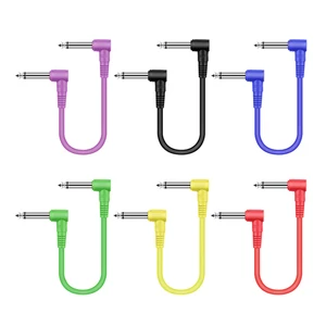 Double-Ended Metal & Plastic Guitar/Bass Effects Audio Cable