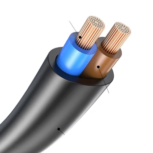 AOHUA Electrical Wire Black Jacket 0.5/0.75/1.0/1.5 Mm² LED Light Power Electrical Cable