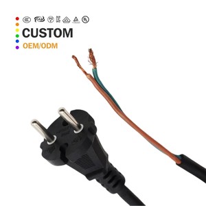 Free Samples VDE Standard Europe Power Cord Electric Wire Cable 2 Pin Power Cord