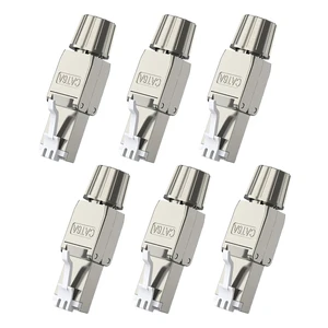 ZOERAX Zinc Alloy Shielded Toolless Cat6A STP RJ45 Modular Plug 10Gbps