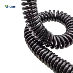 Hot Selling Rousheng RVUT Brand Stranded PE Industrial Spiral Power Cable 8 Core RJ45 380V/220V 0.75mm