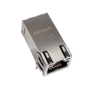 JK0-0187NL Gigabit Ethernet RJ45 Connector Tab Up 1 Port 100/1000 Base-t Jack With Leds