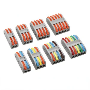 Mini Fast Wire Cable Connectors Universal Compact Battery Conductor Spring Splicing Wiring 32A 450V Female Push-in PCB Terminal