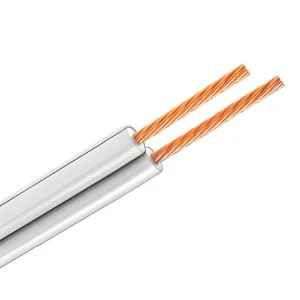 PVC Insulated Aluminum-Clad Copper Twin Flat Flexible Wire Power Cable 2*AWG12-18 300V AC/DC 70C Internal Wiring