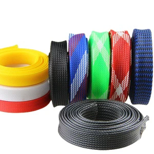 Solar Panel Cable Protection PET Expandable Braided Mesh Sleeve for Outdoor Photovoltaic System & Renewable Energy Wiring
