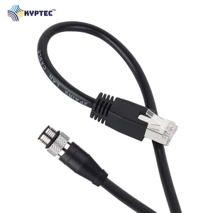RJ-45 to M12-4P D-Coded Ethernet Cable High Quality Industrial Camera Cable for Factory Production Systems
