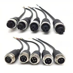Custom M8 Cable Male Female Plug Connector 3 -17 Pin Sensor Outdoor Light Led Waterproof Aviation Wire Harness