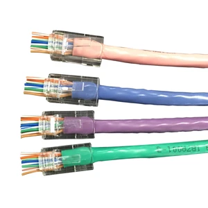 EXW Cat.6 Easy Passthrough RJ45 Connector Plug Unshielded Rj45 Connector