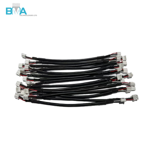 PH 2.0mm 3Pin Shielded Wire Harness UL2547 26AWG Female to Female 155mm Jumper With Spiral Shield for Anti-Interference Signal