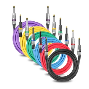Xput Bulk Gold Plated High End 6.35MM Male to Male Mono Metal Cable Audio Guitar Cable