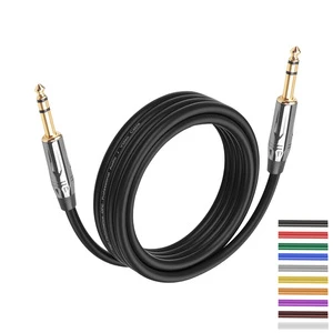 Factory OEM Professional Electric Guitar Cable Jack 1/4 Inch Trs Instrument Patch Cable Stereo 6.35mm Audio Jack to Jack Cable