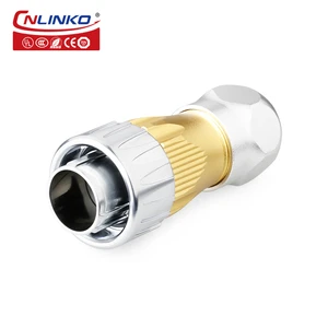 CNLINKO DH24 RJ45 Ethernet LAN RJ45 Industrial Connector Metal Waterproof Rj45 Plug Socket