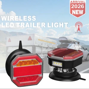 Wireless LED Trailer Light Kits with Enhanced Magnetic Base for Trailers Trucks RVs