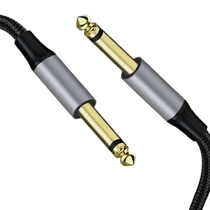 Customized Stereo Braid Shielded Guitar Connection Line 6.5mm Male-Male Jack Audio Cable for Speaker Amplifier
