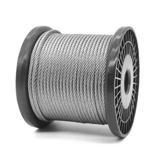 Hot Dipped Galvanized Steel Wire Rope 7*19 6*36 IWRC 6*37 Construction GI Wire Cable 20mm 18mm 16mm
