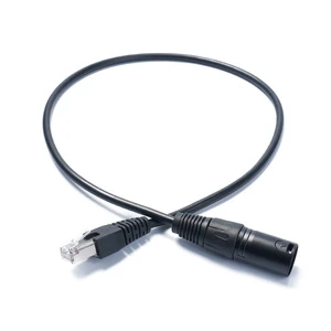 3 Pin XLR to RJ45 Adapter DMX XLR Male to RJ45 Male Connector Extension Cable for Amplifiers, Mixers, KTV Equipment
