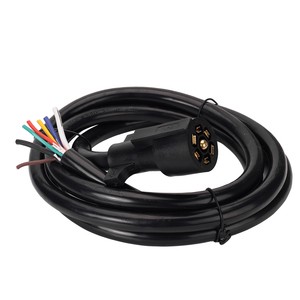 7 Way Trailer Plug To Terminal End Power Cable 7-Pin Trailer Connection Plug Truck Cable Trailer Plug To Terminal End Power Cord