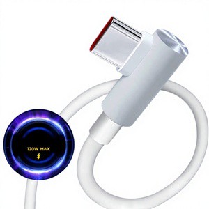 Elbow 90 Degree 1m Type c Data Cable 6A 120W USB Fast Charging Cable PD Data Cable for iphone for Xiaomi for Gaming