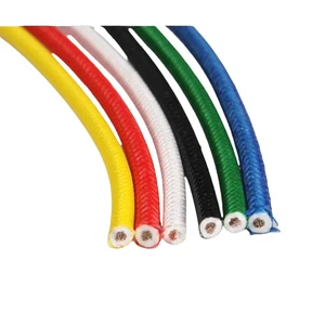 UL3122 Braided High-Temperature Silicone Wire 24/22/20/18/16/14 AWG Heat-Resistant Glass Fiber Wire for Wiring Harness