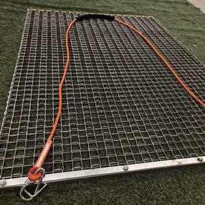 Factory Supply Galvanized Iron Wire Welded Mesh Square Hole Drag Harrow Flexible Steel Mat Drag with Cutting & Welding Services