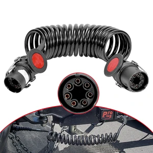 Heavy Duty Trailer and Truck Part Accessories Spring Extension Cable, 24V Truck Spiral Cable, EBS/ABS Trailer Plug