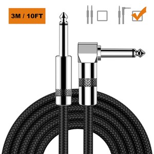 Bulk Wholesale New Bee Musical Instrument Cable 6ft 10ft 20ft Metal Jack Guitar Cable for Electric Guitar, Bass Guitar