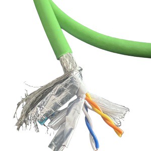 Siemens DP Bus Compatible 6XV1840-2AH10 Green Industrial Shielded Ethernet Cable PVC Insulated 4-Core Profinet Bus
