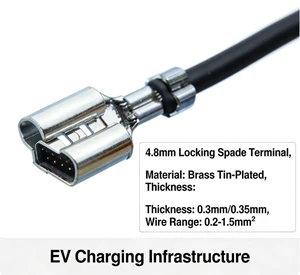 High-Reliability Automotive Cable Harness OEM 2.8mm 4.8mm 6.3mm Spade Terminal Wiring Harness