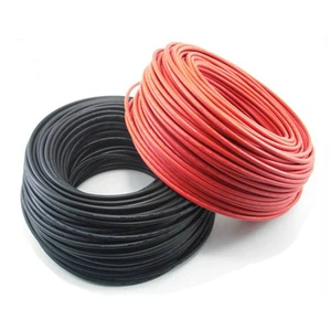 CE for Solar Panel System Low Voltage XLPE Halogen-free Cable Power Station Copper Conductor YK CABLE PV1-F1 Model 4mm 6mm2