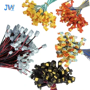 Jiuwei 2 Pin Adapter Automotive Copper Wire Harness Loom Cable Assembly Nylon Insulation PVC Jacket IP67 Rated 12V 150mm
