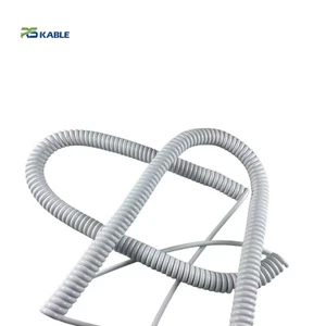 Cable Spiral Custom Length 6 Cores 1 square Work 5 Meters Coiled Power Wire Spring Flexible Cable Spiral Cord Cable for Trailers