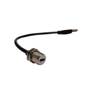 Waterproof Compact USB Type C Panel Mount Connector PG9 Size Sockets to Type C Plug Cable in 200 mm