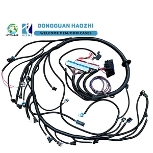LS1 T56 DBC Engine Wiring Harness with 8pcs Adapters for Chevrolet GMC HUMMER CADILLAC 1997-2006 Cable Assemblies