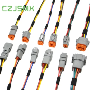 CZJSMX Anti-Interference Shielded Deutsch DT Wire Harness IP68 12V 20AWG Braided Insulation Custom-Made
