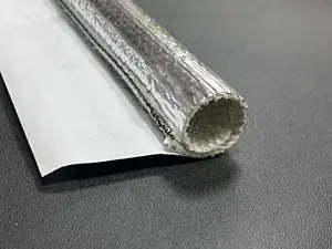 Wholesale 25mm Automotive High-Temp Wiring Solutions Aluminum Foil Fiberglass Self-Locking Sleeves