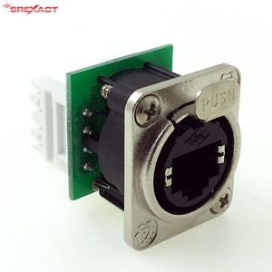 Ethernet RJ45 Female Zinc Alloy Nickel Plated Connector with Phosphor Bronze Contacts (RJ45 8P8C IDC Terminal)