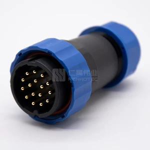 SP2910/P16 Waterproof 16 Pin Circular Connector IP68 Plastic Electrical Cable Plug