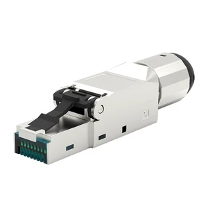 Linkwylan Gigabit Cat6 Fast Installation RJ45 Connector Shielded Tool-Free Connection Reusable Field Ethernet Connectors