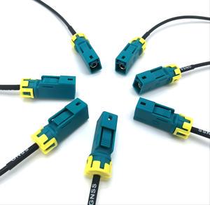 High-Frequency GNSS Coaxial Cable FAKRA Female Z Code Open For 50ohm IP67 RG174 Pure Copper Gold Plated Cable IATF 16949