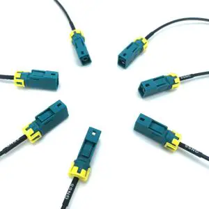 High-Frequency Coaxial GNSS FAKRA Female Z Code Open 50ohm IP67 RG174 Pure Copper Gold Plated FEP Jacket PTFE Insulation Cable