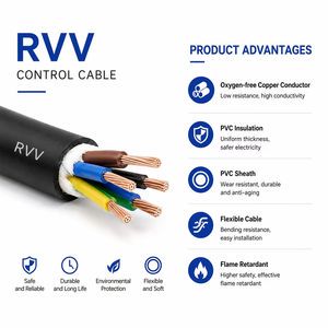 Multi Core Copper Control Cable PVC Insulated 2-72 Cores Industrial Use RVV Model IP44 for Computer & Instrumentation