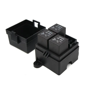 Waterproof Fuse Relay Box 3 Way Relay Holder 12V 40A Power Distribution Block for Car Truck Marine Boat RV