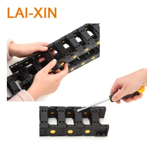 L-X Laser Cutting Machine Yellow Dot Open Type Flexible Cable Track Nylon Cable Drag Chain