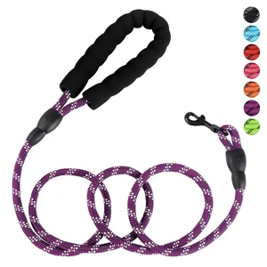 Custom Strong Heavy Duty Durable Reflective Nylon Dog Traction Rope Braided Climbing Rope Dog Leash