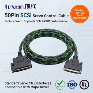 50Pin SCSI CN1 to 26Pin D-Sub Servo Control Wiring Harness with Braided Shield Anti-Interference Factory OEM Custom