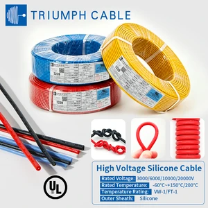 Triumph Cable UL3239 High Temp Silicone Wire 200℃ 20KV Tinned Copper Ultra Flexible High Temp Hook Up Cable Silicone Wire