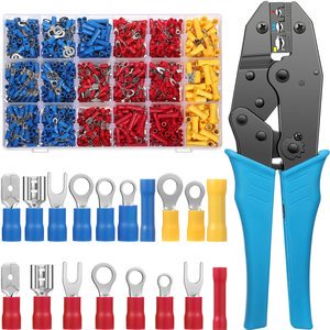Sundimo Factory Wholesale 1600 Assorted PVC Electrical Wire Crimp Connectors Insulated Ring Spade Fork Butt Terminals