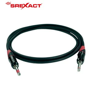 6.0mm Mono Phone Plug Guitar Audio Cable Zinc Alloy Nickel Plated Polished Uncoated 24AWG Red Cap 1M Length SREXACT Brand